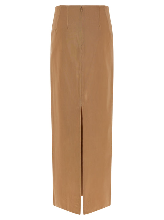 Armarium Jackie Skirt — Mesh Midi Skirt, Beige