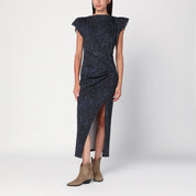 Isabel Marant mid-length dress — midnight blue cotton print