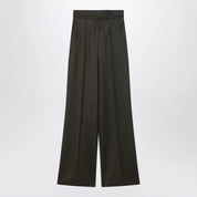 Max Mara Moss green wide-leg wool trousers