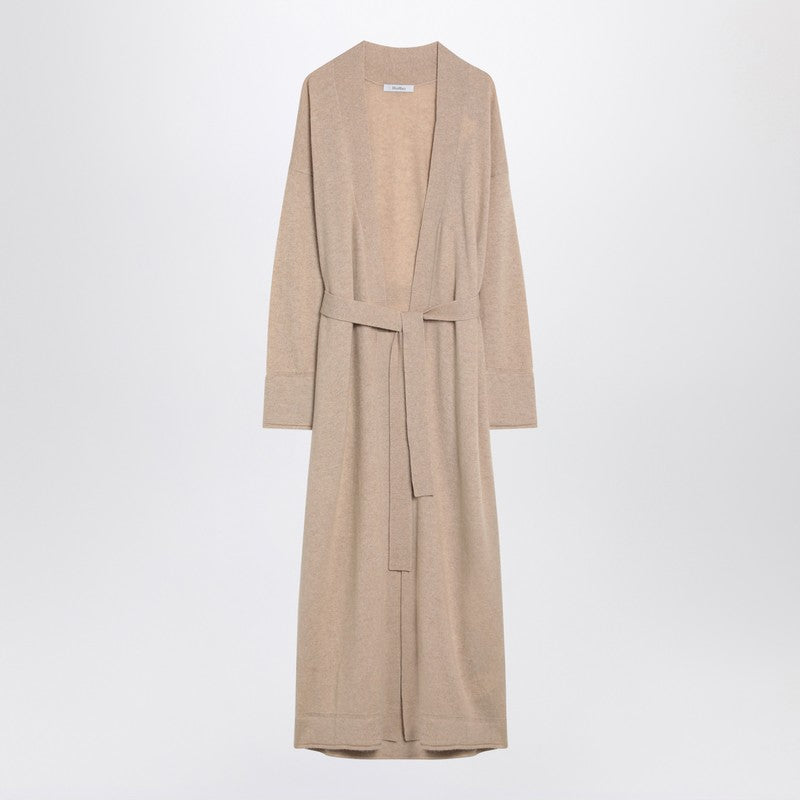 Max Mara Long beige cashmere cardigan