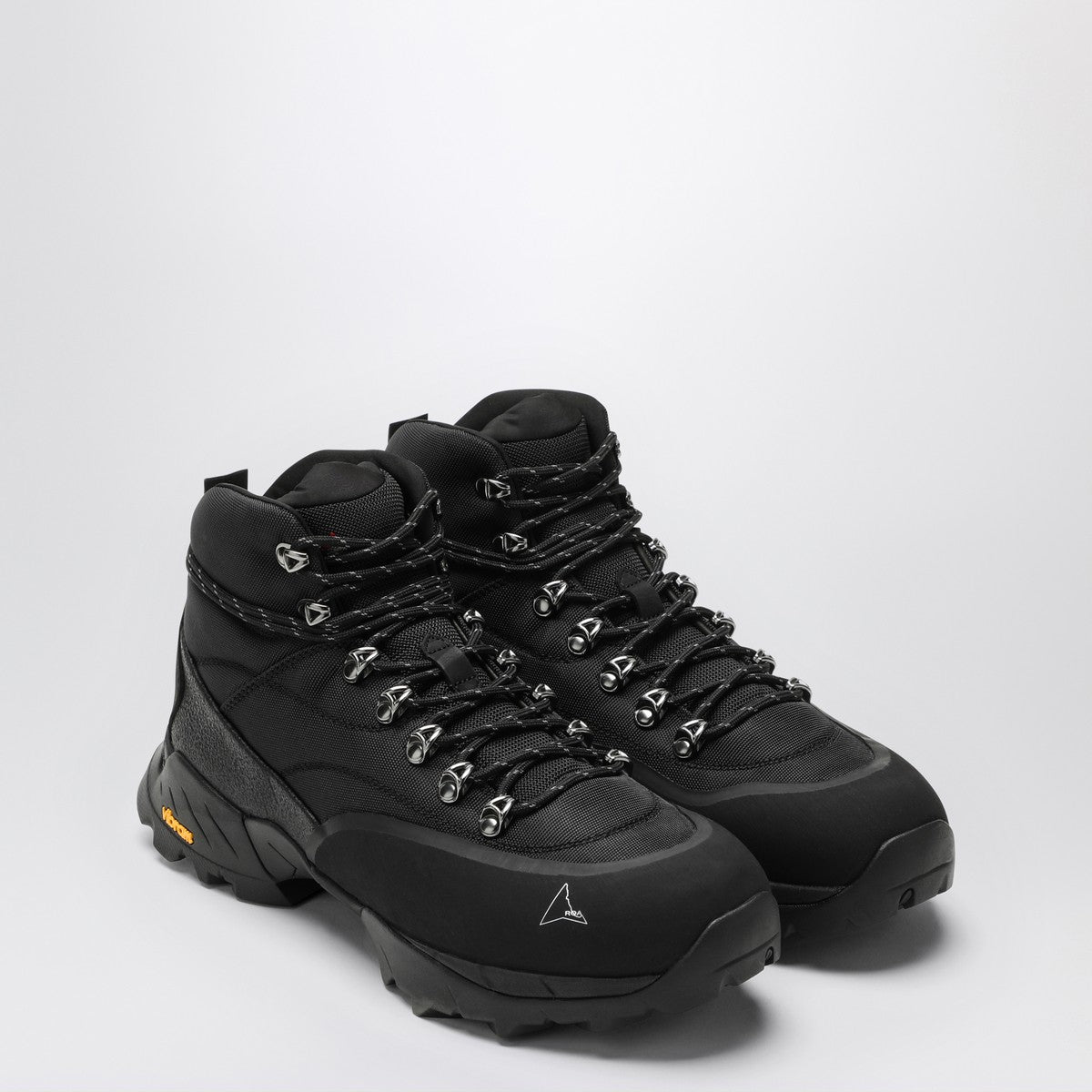 ROA Black Lace-Up Boot — Mesh & Leather Sneakers