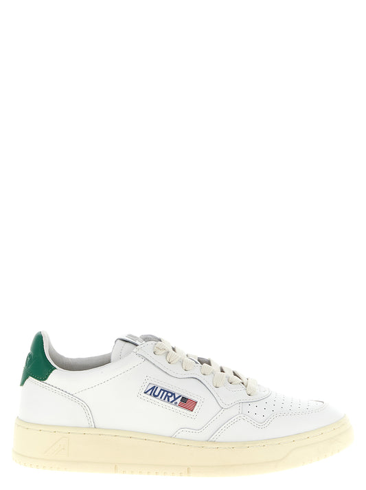 Autry Medalist Low Sneakers — Green Leather (Men)