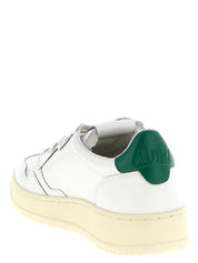 Autry Medalist Low Sneakers — Green Leather (Men)