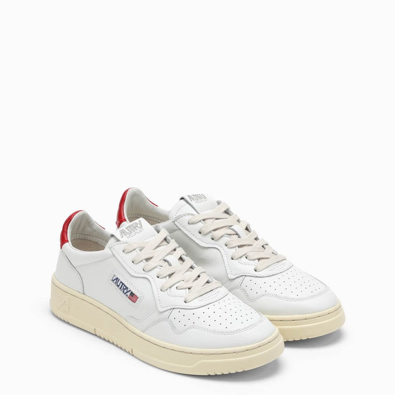 Autry Medalist white/red trainer in leather