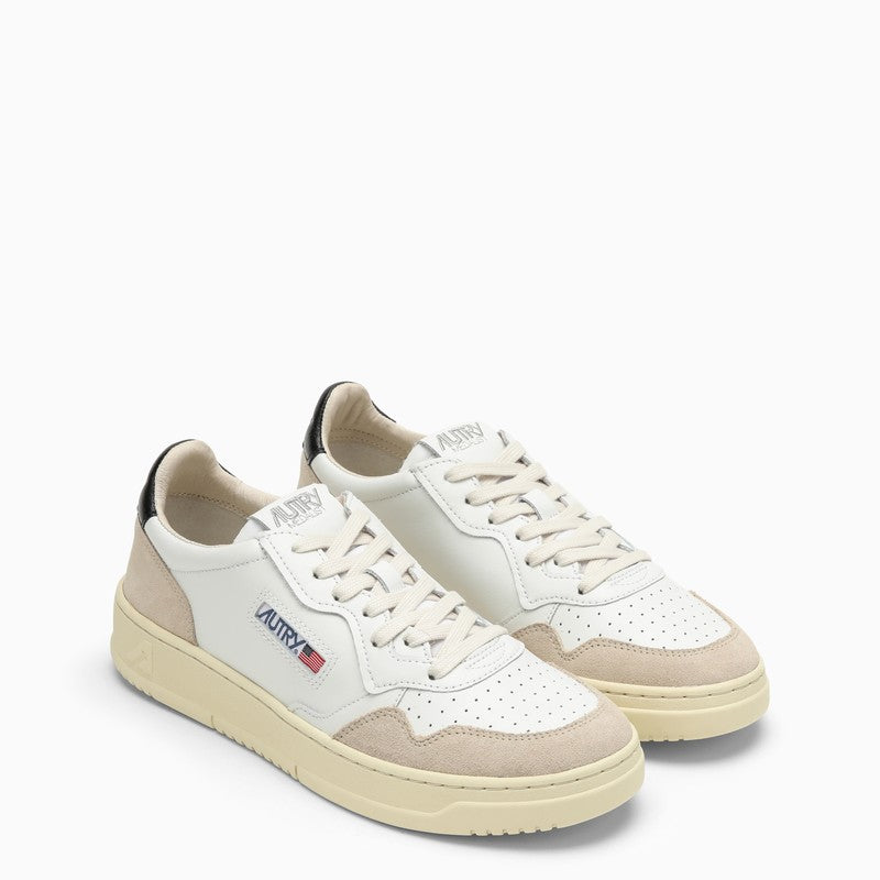 Autry Medalist trainer in white black leather and suede