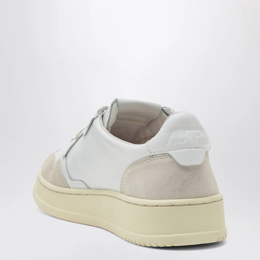 Autry Medalist Low Sneakers — White Leather & Suede