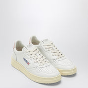 Autry White/Pink Leather Medalist Sneakers