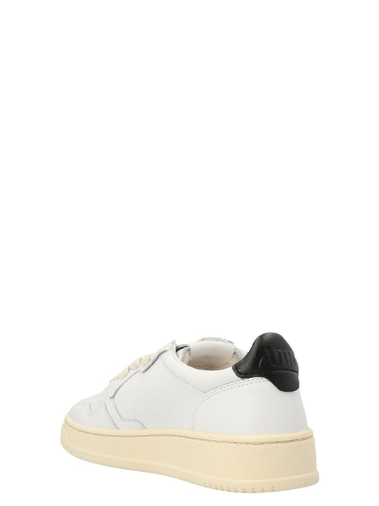 Autry 01 Sneakers for Women — White/Black Leather