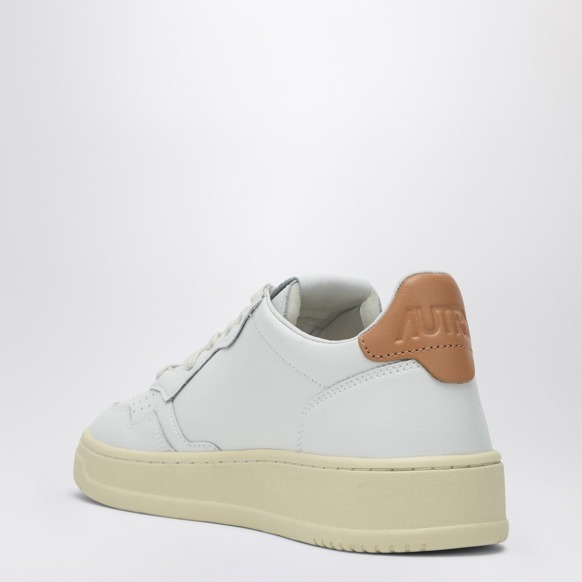 Autry Medalist sneakers in white and sand leather