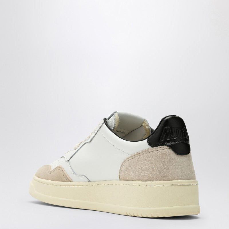 Autry Medalist trainer in white and black leather and suede