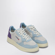Autry Medalist sneakers in white, light blue and mauve suede