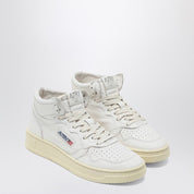 Baskets montantes en cuir blanc Autry