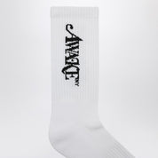 Awake NY White cotton socks with logo