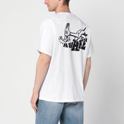 Awake NY White T-shirt with hammer print in cotton