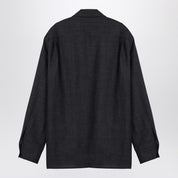 Dark Grey Wool Zip Shirt by Studio Nicholson