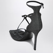 Jimmy Choo Azia 95 Sandal — Black & Silver Elegance