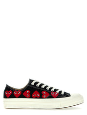 Comme Des Garçons Play Sneakers — Black Canvas Heart
