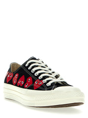 Comme Des Garçons Play Sneakers — Black Canvas Heart