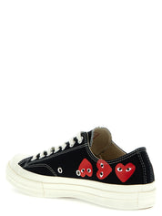 Comme Des Garçons Play Sneakers — Black Canvas Heart
