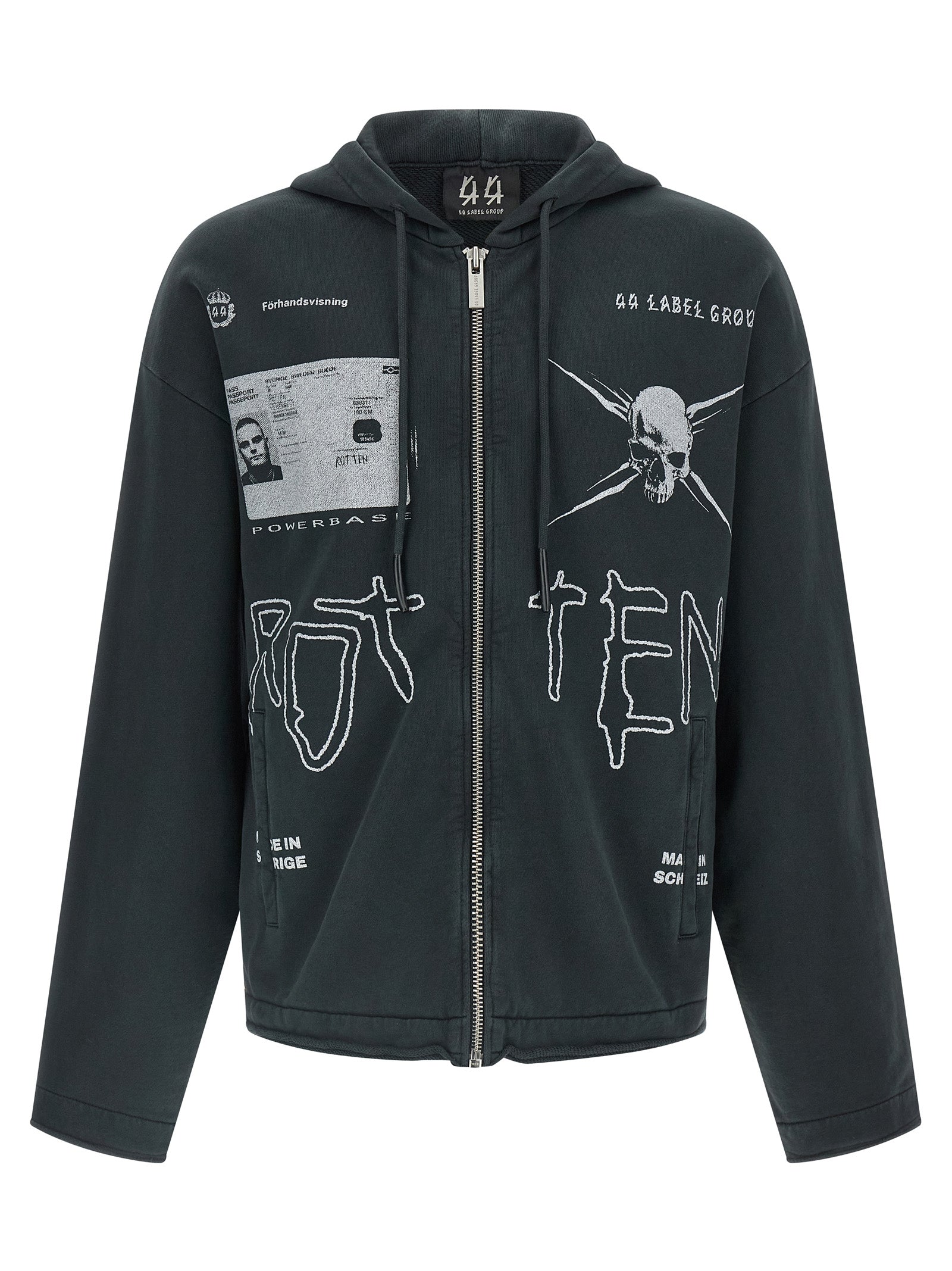 44 Label Commission Hoodie — Men's Topwear, Black