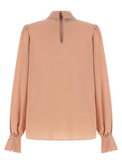 Valentino Garavani Crêpe Top — Pink Floral Detail