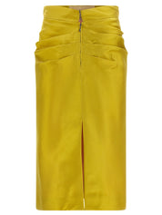 Valentino Garavani Shantung Silk Skirt – Green Midi