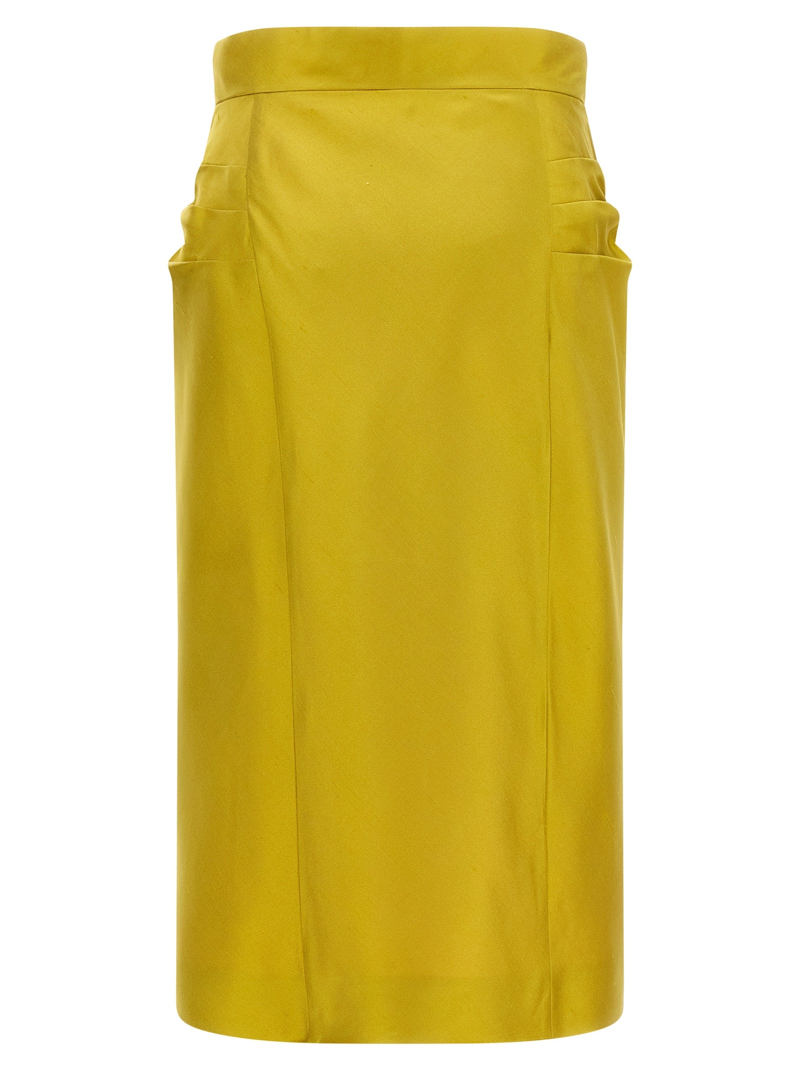 Valentino Garavani Shantung Silk Skirt – Green Midi