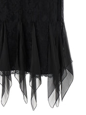 Valentino Garavani Lace Skirt — Black Midi Skirt