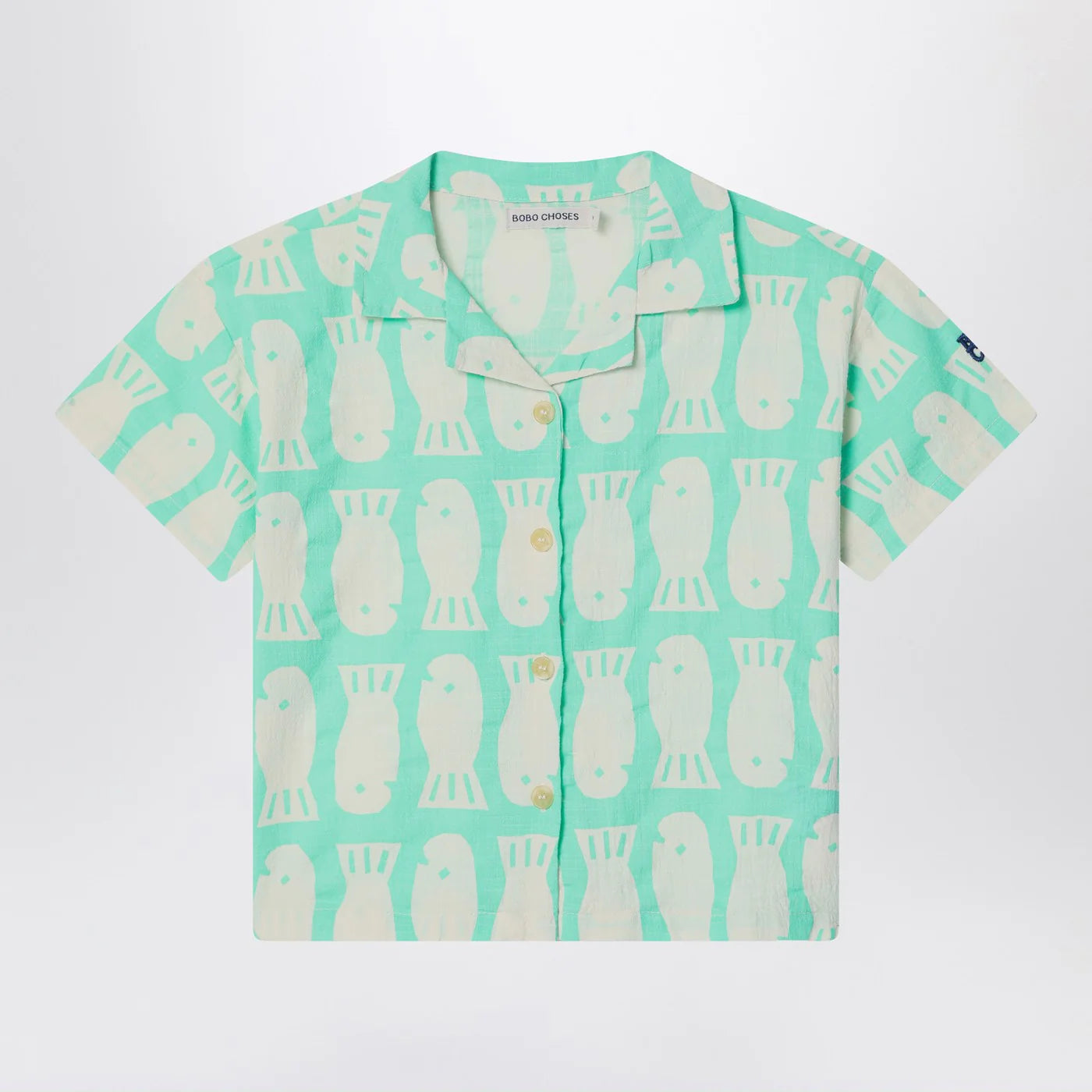 Bobo Choses Lucky Fish Green Shirt — Topwear