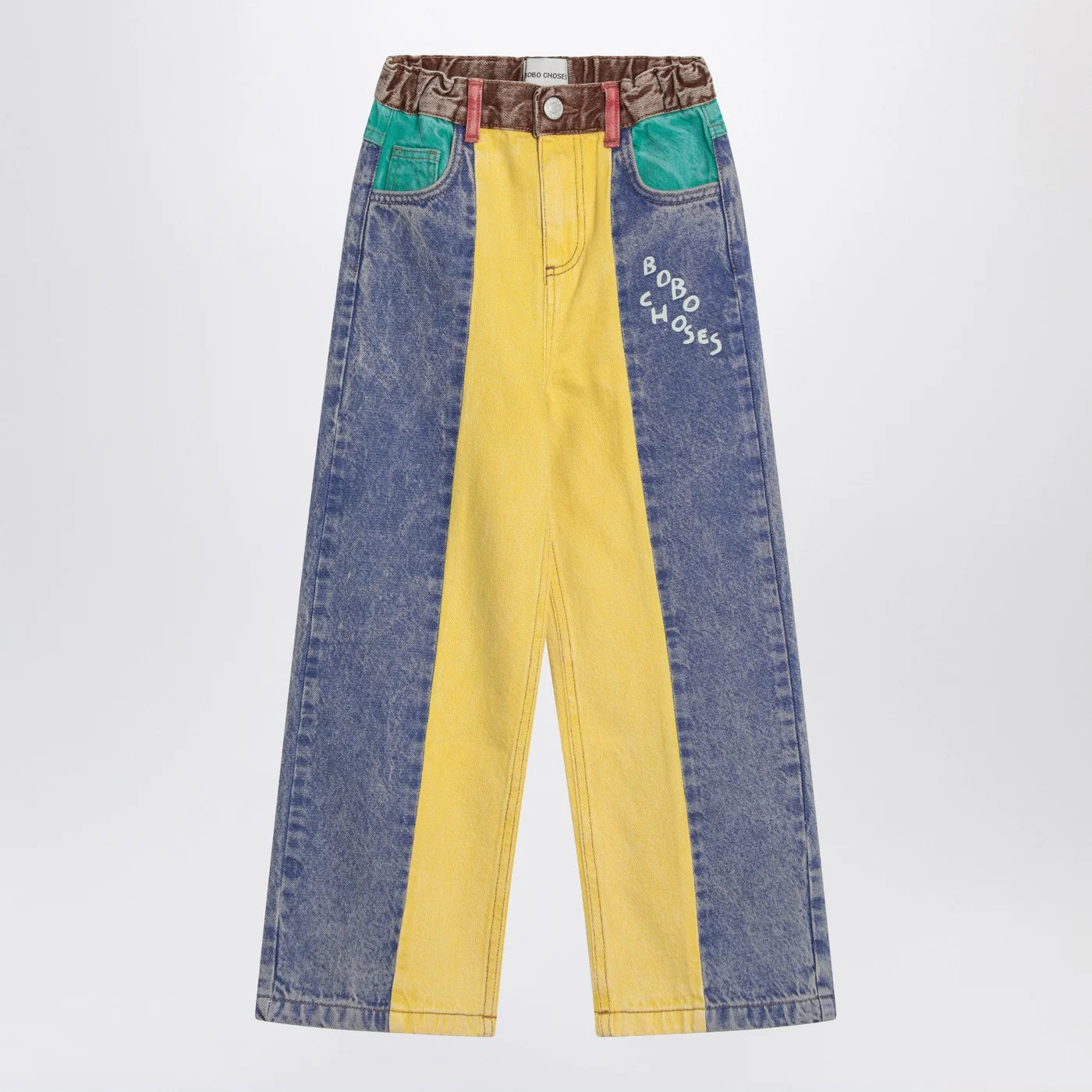 Bobo Choses Colour-block Jeans with Logo — Pants