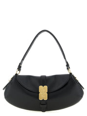 Ganni B-kat Shoulder Bag — Black Leather-Effect (W36xH18cm)
