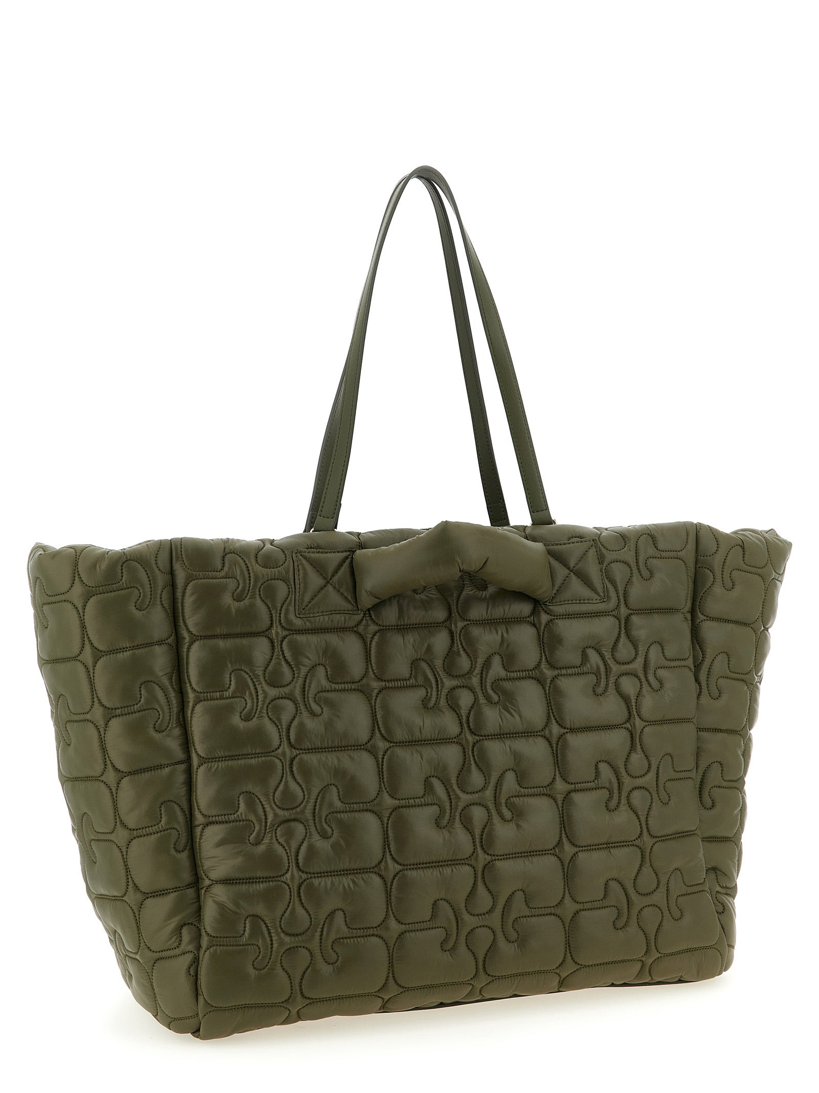 Ganni Quilted Re-tech Xxl Tote Shopping Bag