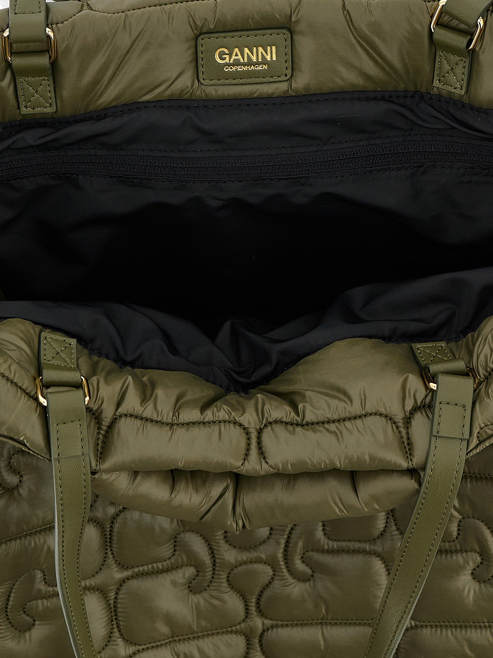 Ganni Quilted Re-tech Xxl Tote Shopping Bag