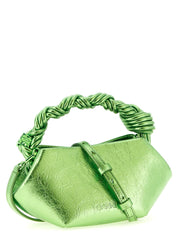 Ganni Bou Mini Handbag — Green Metallic Shoulder Bag