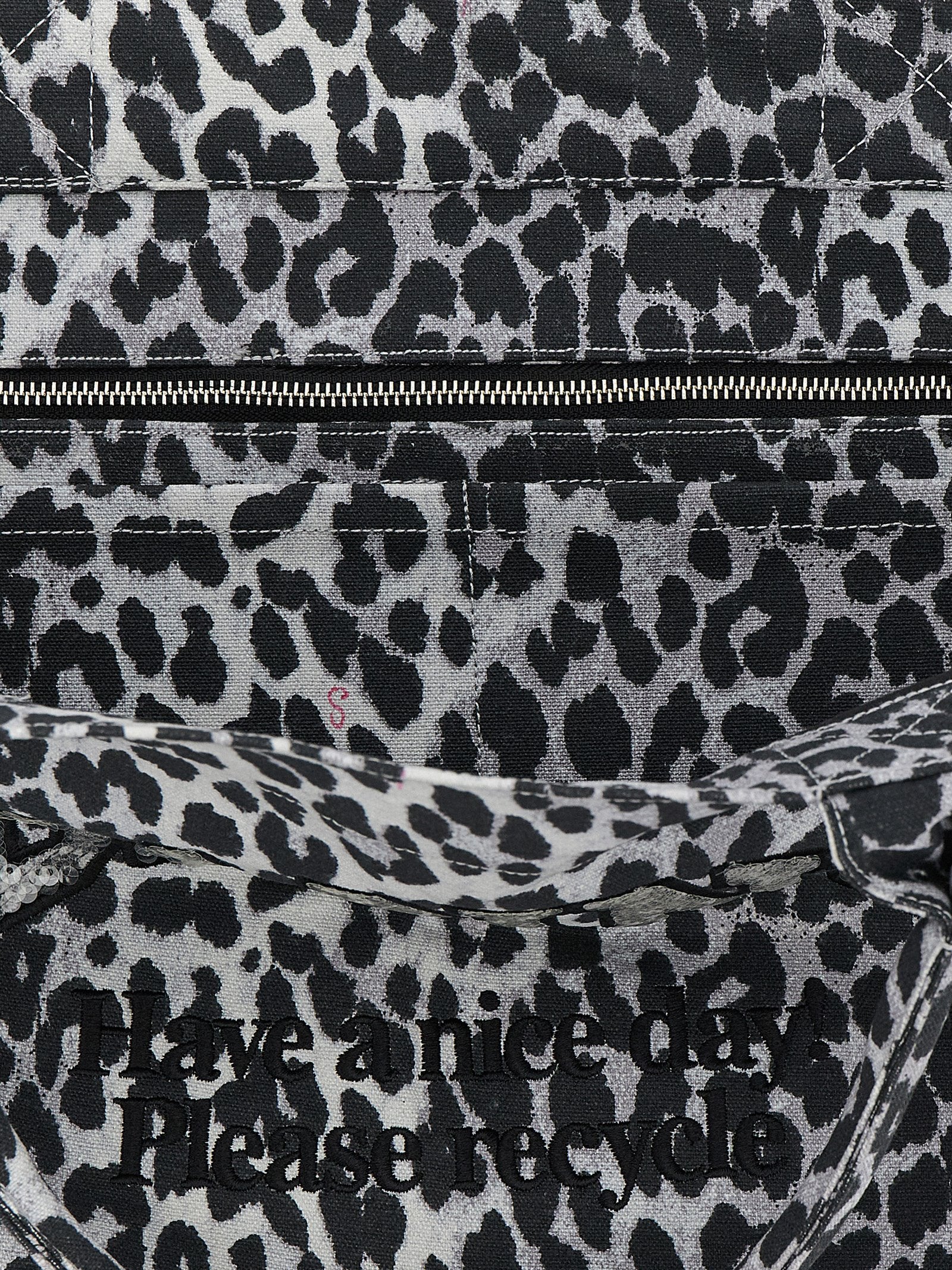 Ganni Leopard Sequin Xxl Tote Shopping Bag