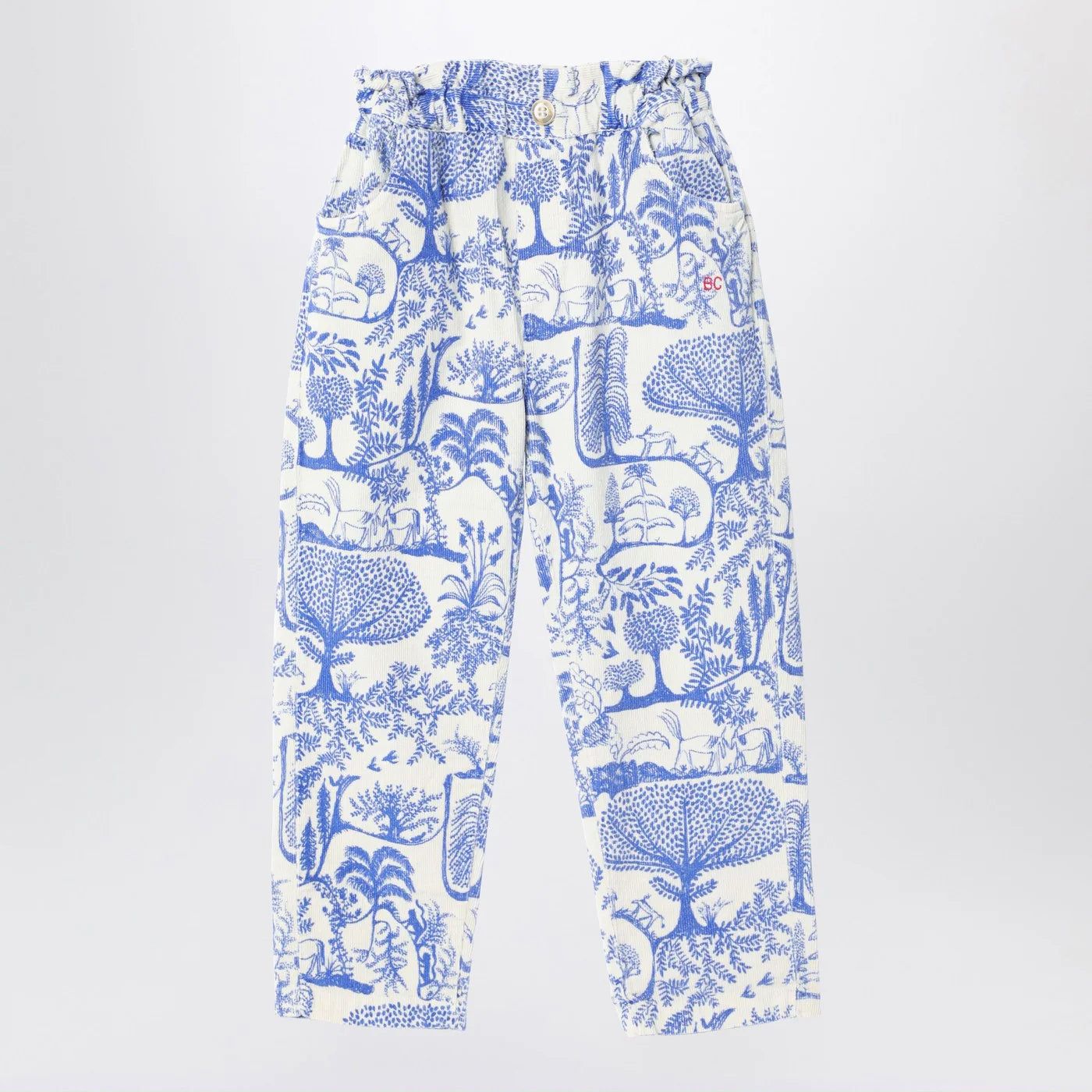 Bobo Choses Wonderland Corduroy Trousers — White Pants