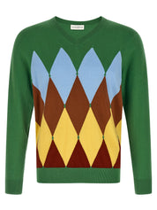 Ballantyne Argyle Sweater — Men’s Knitwear, Green