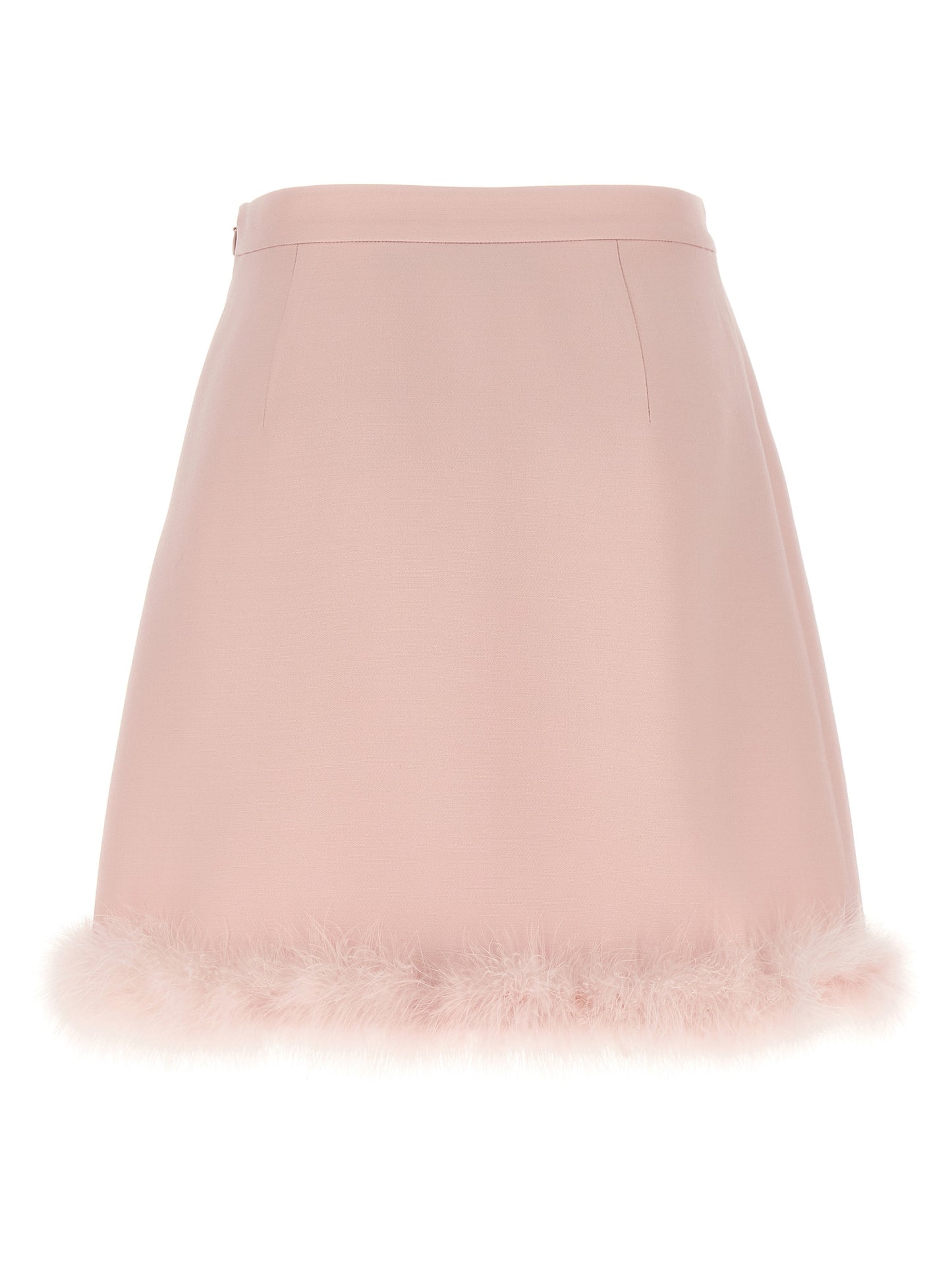 Valentino Garavani Feathers Skirt — Pink Mini Skirt