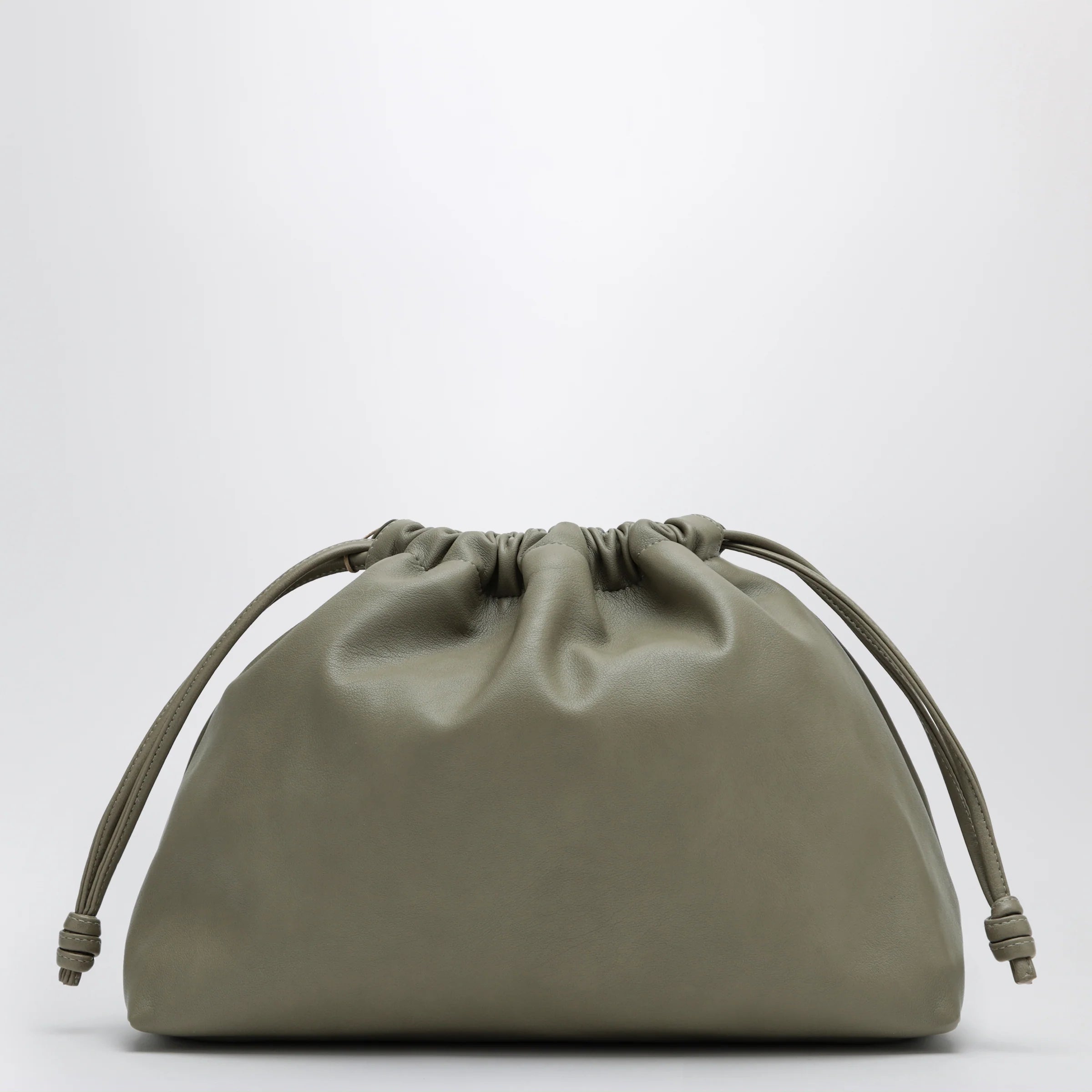 The Frankie Shop Morgan small faux leather pouch in sage