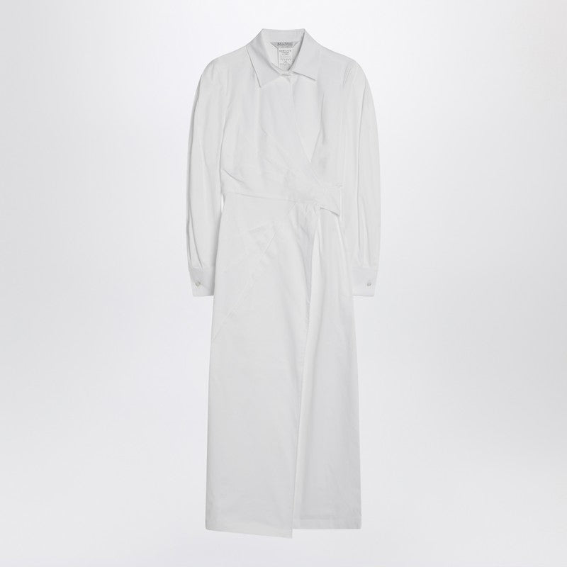 Max Mara white shirt dress in cotton twill