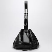 Sac moyen Givenchy Pumpkin en cuir verni craquelé noir