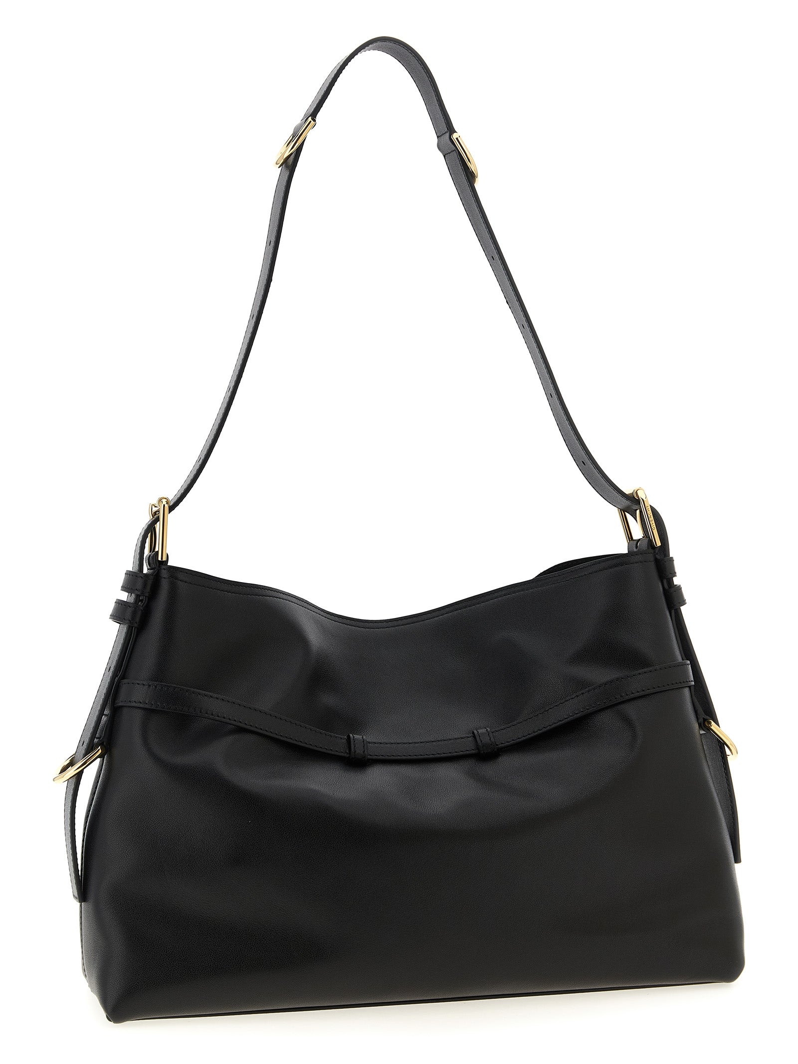 Givenchy Voyou Medium Shoulder Bag — Black Leather