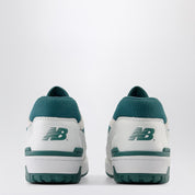 New Balance Low 550 white/green leather trainer