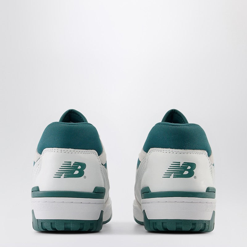 New Balance Low 550 white/green leather trainer