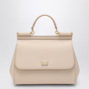 Dolce & Gabbana Dolce&Gabbana Large pink Sicily Hand Bag in hammered leather