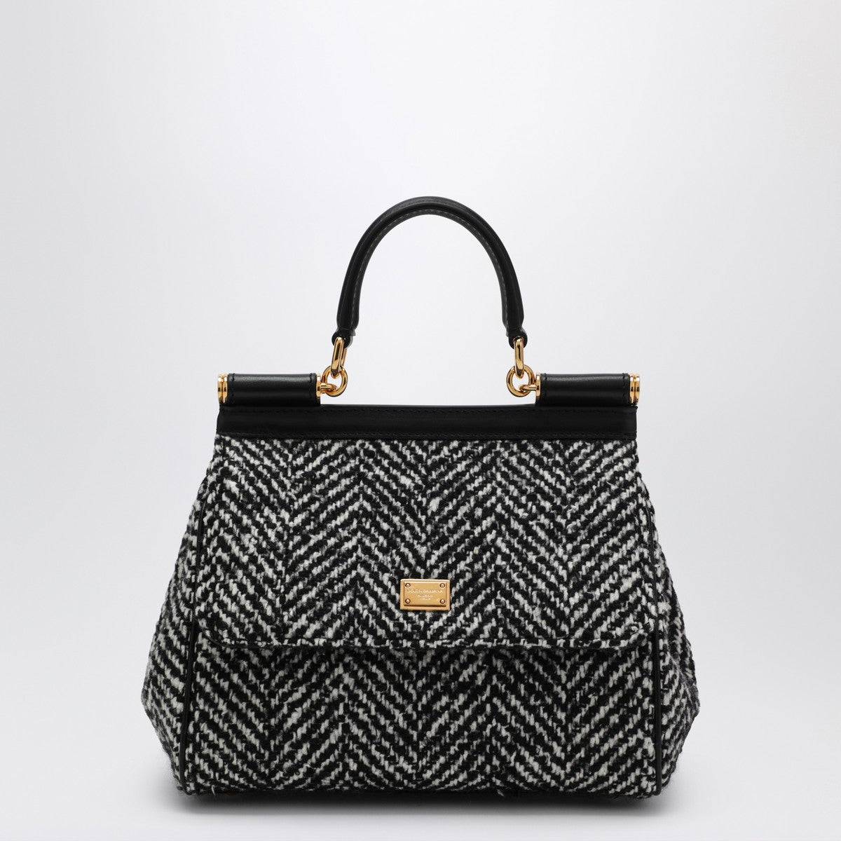 Dolce & Gabbana Dolce&Gabbana Chevron fabric handbag Sicily medium