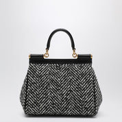 Dolce & Gabbana Dolce&Gabbana Chevron fabric handbag Sicily medium