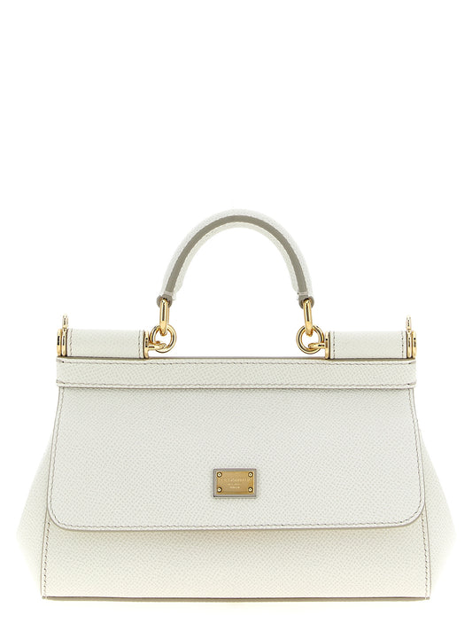 Dolce & Gabbana Sicily Small Handbag — White Leather
