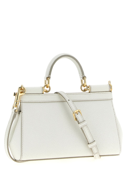 Dolce & Gabbana Sicily Small Handbag — White Leather