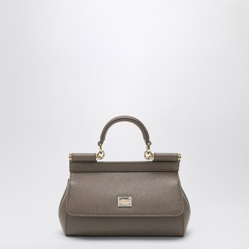 Dolce & Gabbana Small mud-coloured Sicily handbag